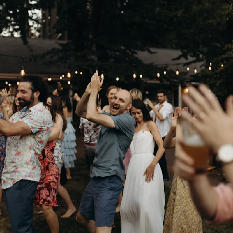 Dancing at a wedding